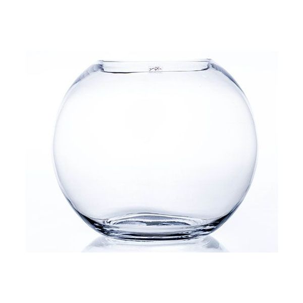 Vaas Transparant D40xh34cm Rond Glas Fish Tank 