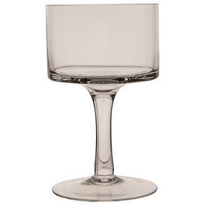 Glas Op Voet Candle Light Transparant 9x9xh15cm Rond Glas 