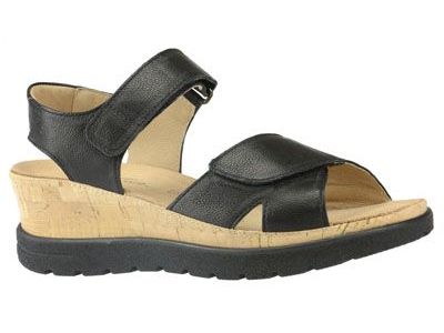 Dames Sandaal Kork-Nappa Zwart 132.1706/71 33.01