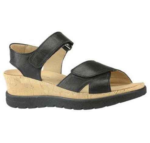 Dames Sandale Kork-Nappa Noir 132.1706/71 33.01  Hartjes