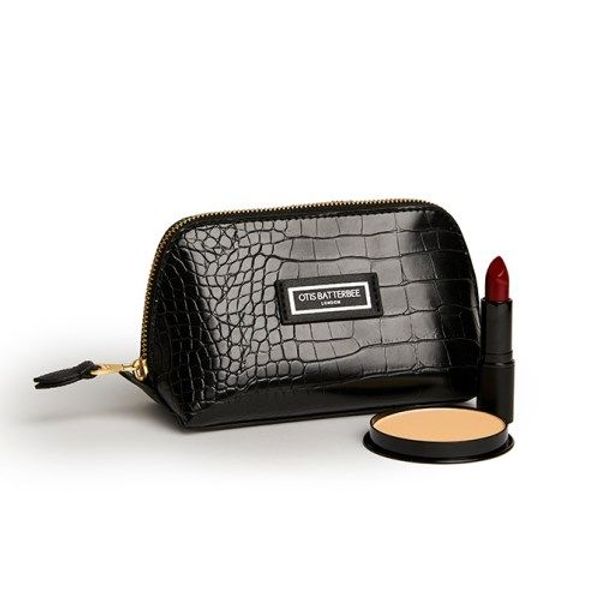 Otis Batterbee The Beauty Makeup Bag S Black Croc