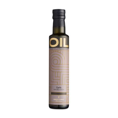 COLD PRESSED OLIVE OIL GARLIC 250ML  Greenomic