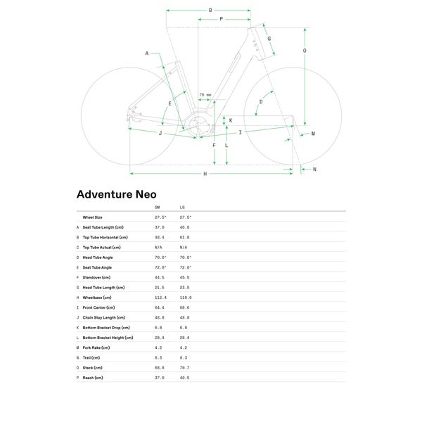 Cannondale 650 U ADVENTURE NEO 1 EQ EMR LG (X)