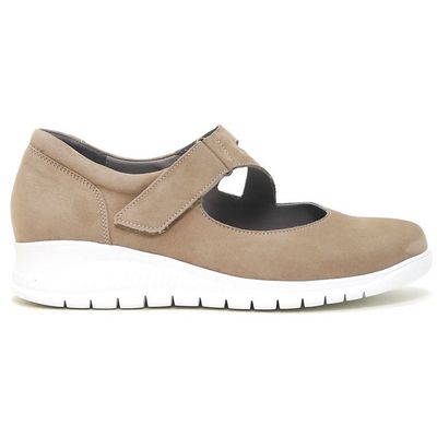 Bandschoenen L.TAUPE leer beige 