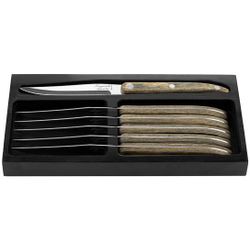 Style de Vie Innovation Line Steakmes Set6 Grijze Pakka - Glad Lemmet