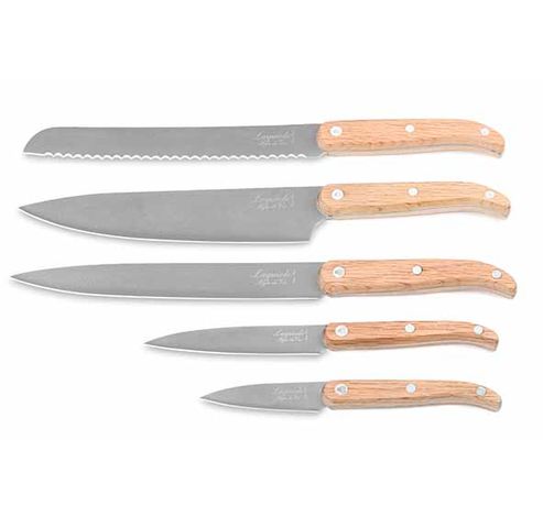 Innovation Line Set De Couteaux 5pcs Oak  Stonewash - Bloc De Couteaux Magnétiqu  Style de Vie