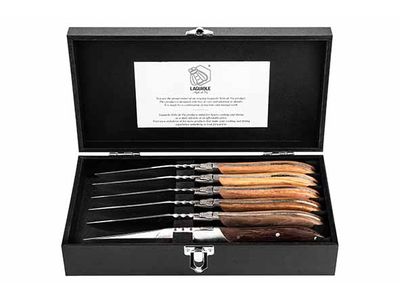 Luxury Line Steakmes Set6 Mixed Wood 