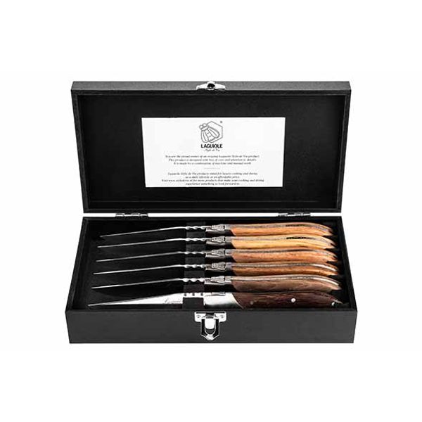 Luxury Line Steakmes Set6 Mixed Wood  