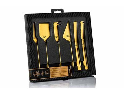 Messenset 6pcs Goud - Kaas En Boter 