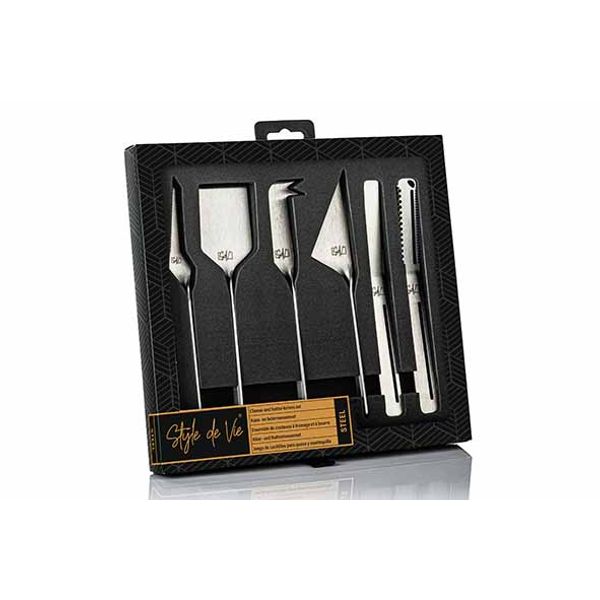 Style de Vie Messenset 6pcs Zilver - Kaas En Boter 