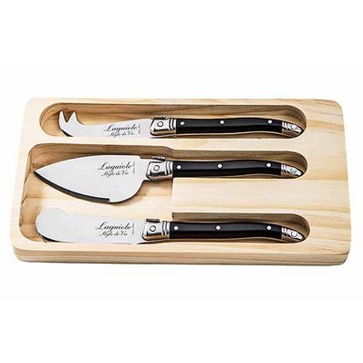 Premium Line Set Couteaux Fromage 3pcs Noir 