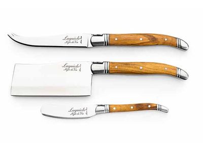 Luxury Line Kaasmessenset 3pcs Olijfhout 