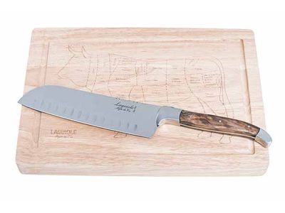 Luxury Line Santokumes Olijfhout Met Snijplank