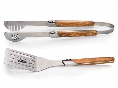 Luxury Line Barbecueset 2pcs Olijfhout 