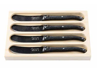 Premium Line Botermes Set4 Black Stonewash