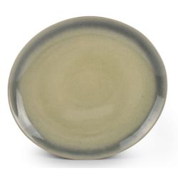 Ona Flint Plat bord 28x25cm groen/grijs