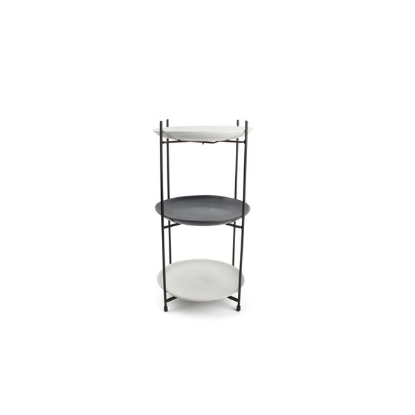 BonBistro Truss Etagère 23x23xH42,5cm voor 3 borden zwart