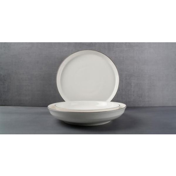 BonBistro Minimal Diep bord 23,5xH4cm wit