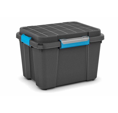 Scuba Box M Zwart 45l 39x49.5x34cm Blauwe Clips  Kis