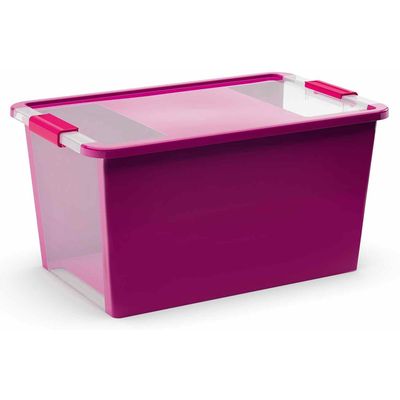 Bi-box Box De Rangement L Violet 40l 58 X35,2xh28cm  Kis