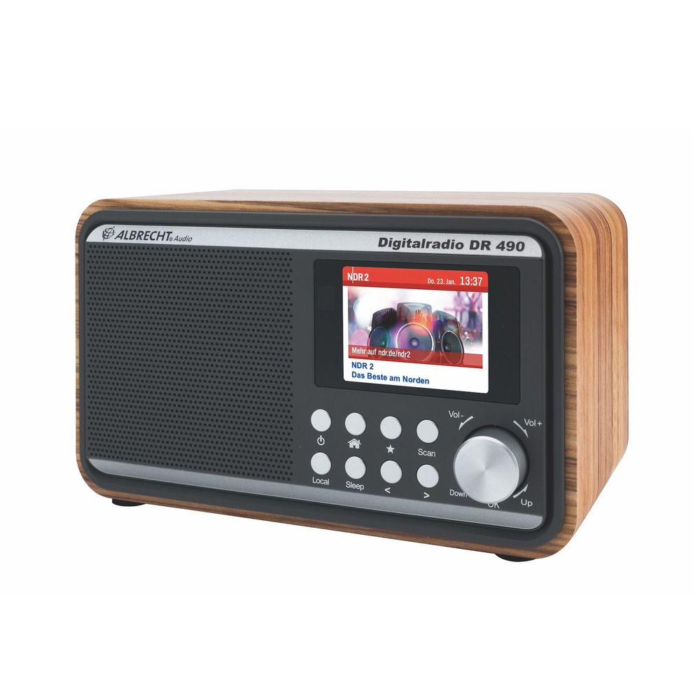 DR 490 walnoothout, digitale radio internet/DAB+/FM 