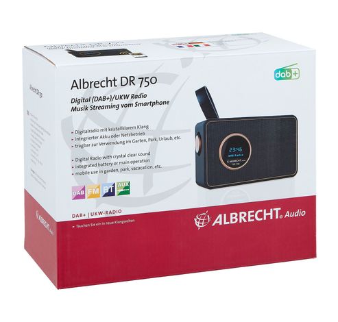 DR 750 digitale radio DAB+/FM Bluetooth  Albrecht Studio