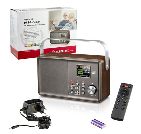 DR 860 Portable Senior friendly DAB+/FMWalnut  Albrecht Studio