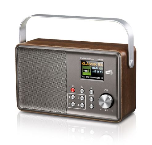 DR 860 Portable Senior friendly DAB+/FMWalnut  Albrecht Studio