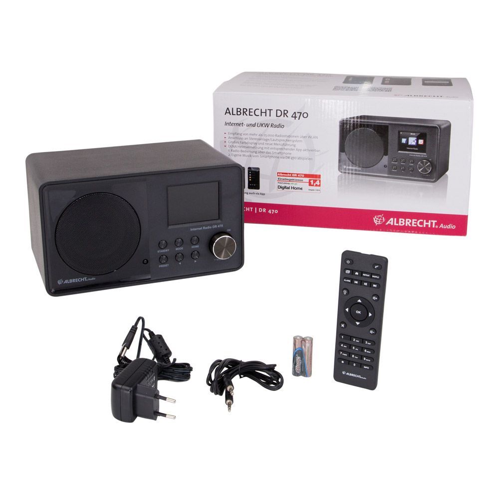 Albrecht Studio Radio DR 470 Internet/FM Radio Black