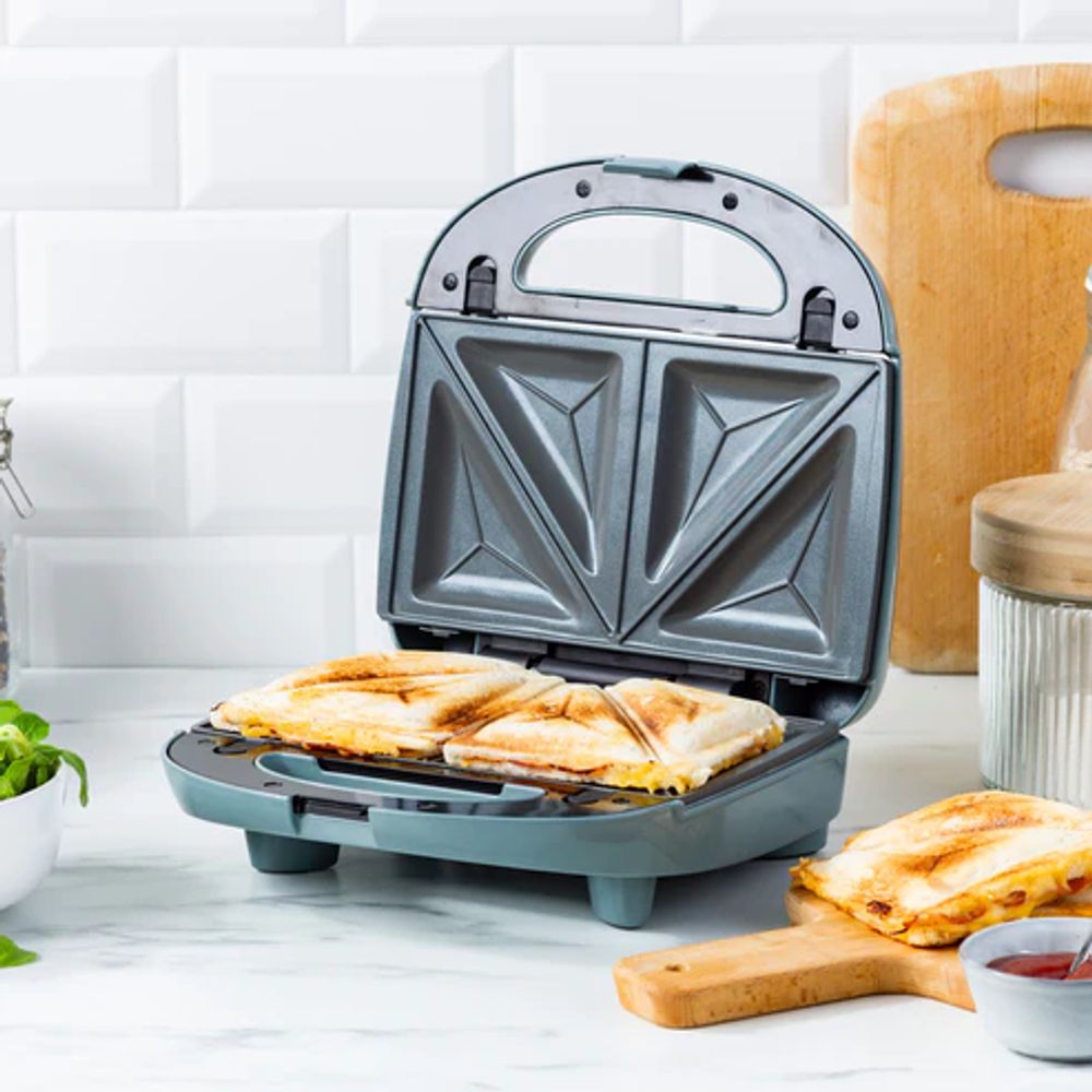 Greenchef Croque-monsieur-apparaat 3-in-1 Grill Sandwich/Waffle/Panini Maker Sky Blue