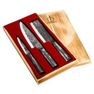 Brute Set De Couteaux 3pcs - Couteau Chef + Couperet + Couteau Menager 