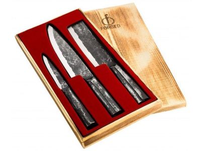 Brute Messenset 3pcs - Koksmes + Hakbijl + Huishoudmes