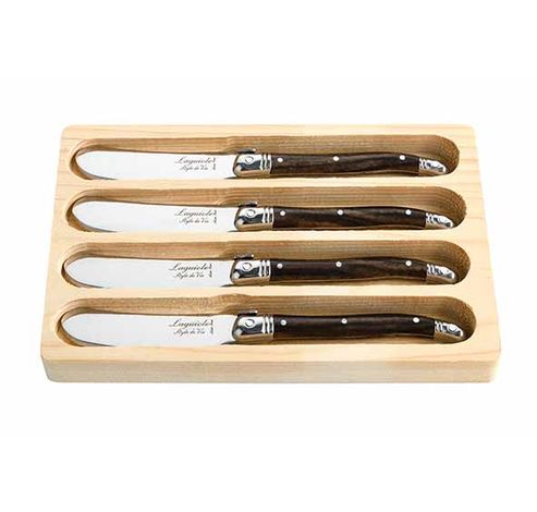 Premium Line Botermes Set4 Dark Wood   Forged