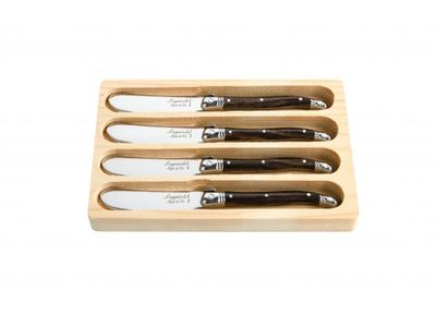 Premium Line Botermes Set4 Dark Wood 