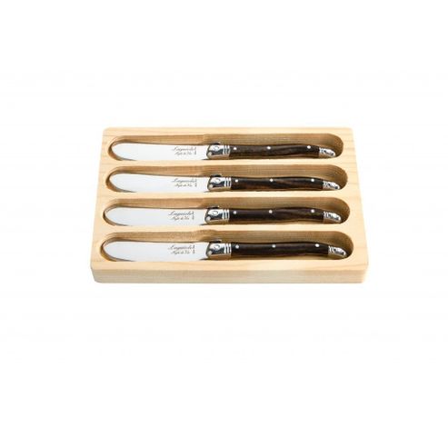 Premium Line Botermes Set4 Dark Wood   Forged