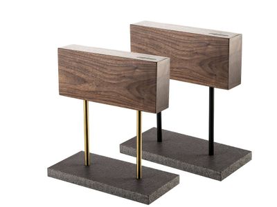 Messenblok Magnetisch Walnoot Met Natuurstenen Voet