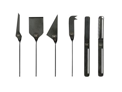 Messenset 6pcs Zwart - Kaas En Boter 