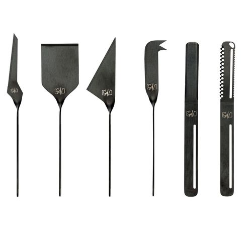 Set De Couteaux 6pcs Noir - Fromage Et Beurre  Forged