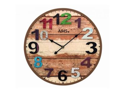 Antieke bruine houten Wandklok 50cm 