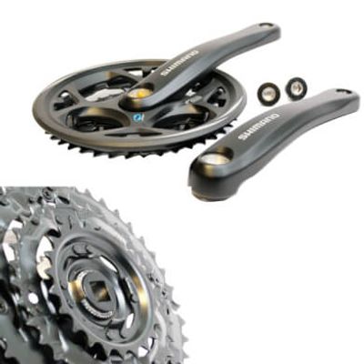 Crankstel Altus M311 7/8sp 42/32/22T zwart  Shimano