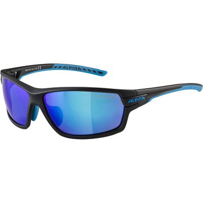 Tri-Scray 2.0 black matt-cyan / ceramic mirror blue Cat3  Alpina Sports