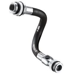 Lezyne ABS FLEX HOSE (presta - schräder) BLK/SILVER 