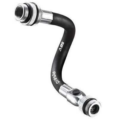 ABS FLEX HOSE (presta - schräder) BLK/SILVER  Lezyne