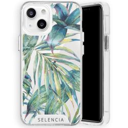 Selencia iPhone 13 Zarya Fashion Backcover Green Jungle Leaves 