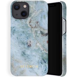 Selencia iPhone 13 Mini Maya Fashion Backcover Marble Blue 