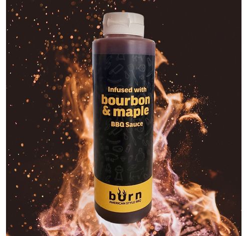 bbq saus bourbon & maplle infused 500ml  Burn