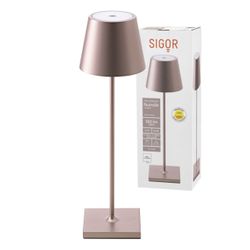 Nuindie Accu tafellamp 380mm rosé goud  Sigor