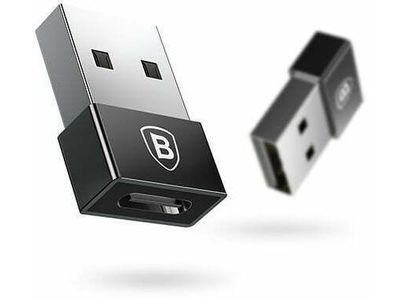 Usb-a male to usb-c female converter black