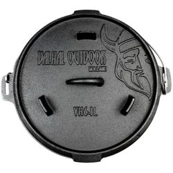 Valhal Outdoor Dutch oven braadpan gietijzer 6,1 liter