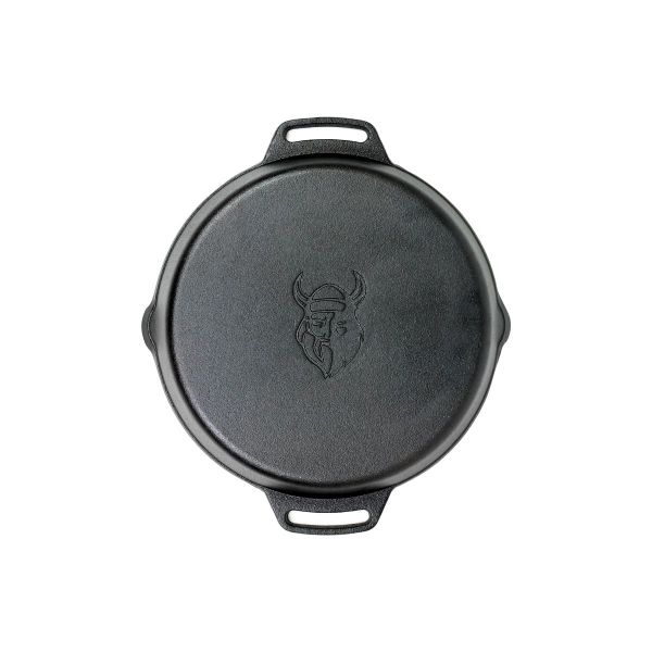 Valhal Outdoor Skillet gietijzer met handgrepen 30 cm